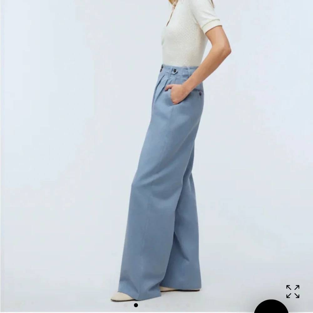 Madewell Harlow Wide-Leg Pant - Stonewash Blue 00 NWT - Picture 3 of 6